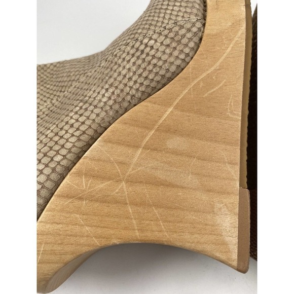 Alejandro Ingelmo Piton Snake Skin Leather Wood Platform Artsy Boots Sz 8 - Picture 10 of 11